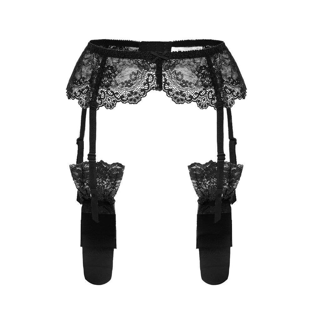 Lace Garter Vintage With Leg Ring Clipped Button Stockings One Non-slip